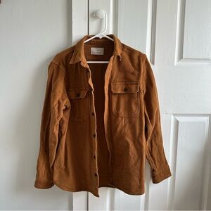 Everlane Brown Casual Button-Up Shirt Jacket Size M